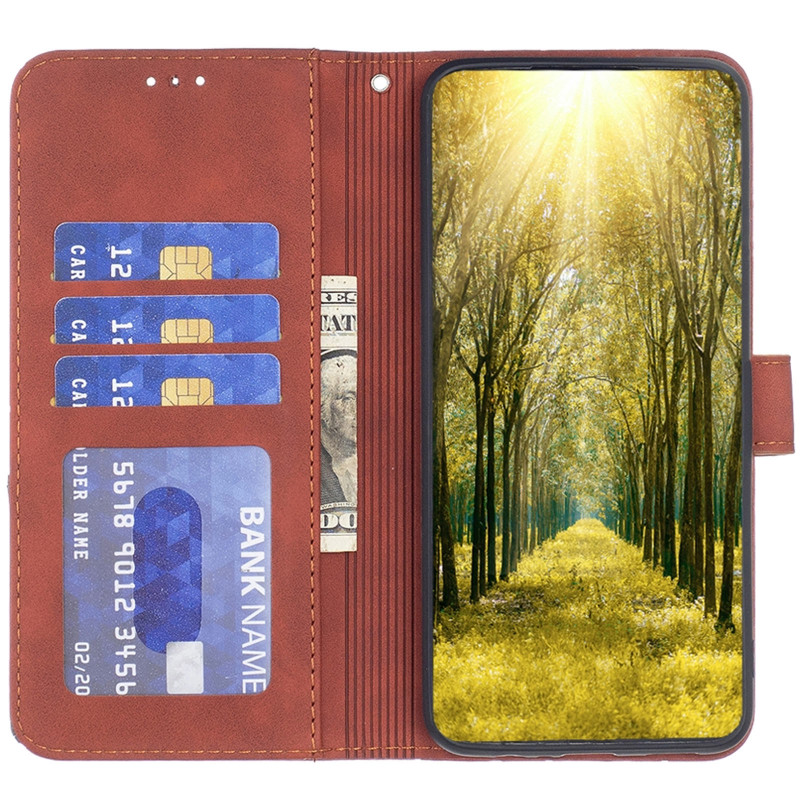 Кожаный чехол-книжка Geometric Pattern для Samsung Galaxy A16 4G/5G (Brown) в магазине vchehle.ua