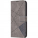 Кожаный чехол-книжка Geometric Pattern для Samsung Galaxy A36 5G / A37 5G / A56 5G (Grey)