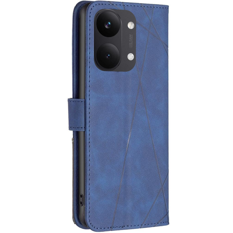 Фото Шкіряний чехол-книжка Geometric Pattern на Xiaomi Poco X8 Pro Max (Blue) на vchehle.ua