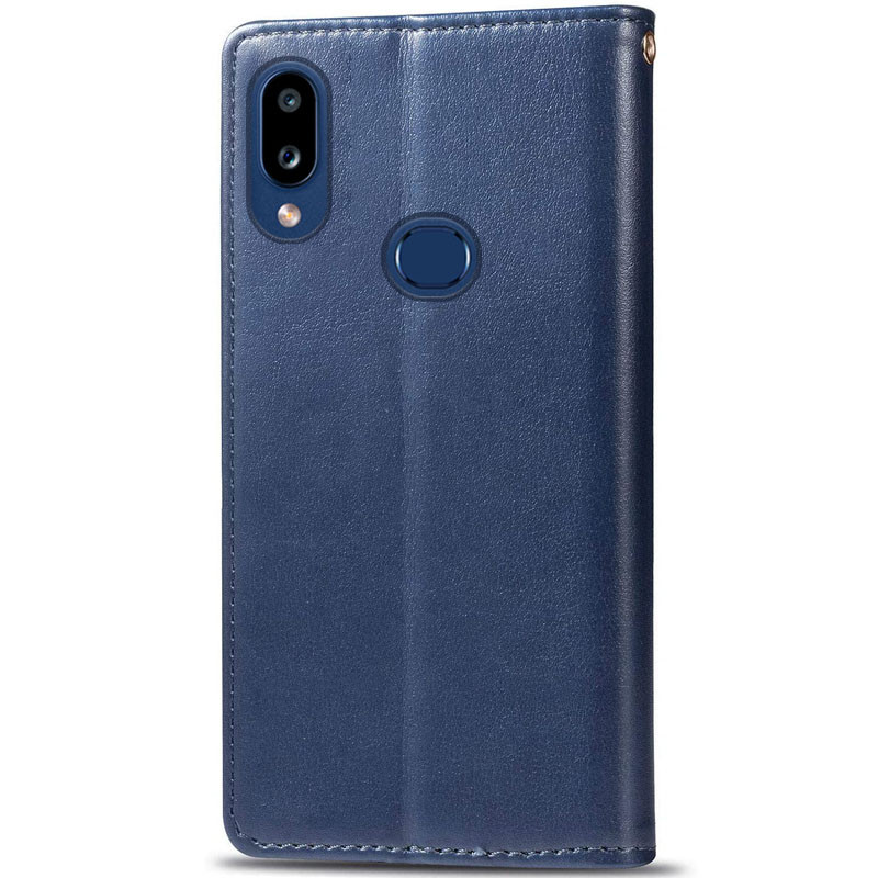 Фото Шкіряний чохол-книжка GETMAN Gallant (PU) для Samsung Galaxy A10s (Синій) на vchehle.ua