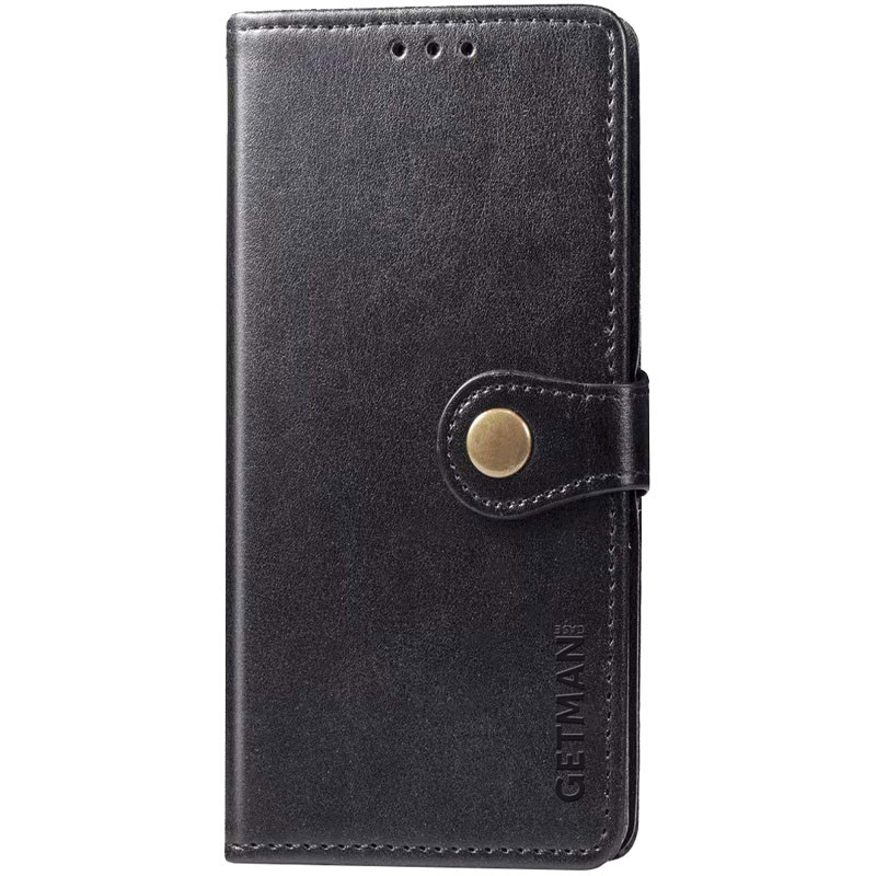 Кожаный чехол-книжка GETMAN Gallant (PU) для Xiaomi Redmi 9C (Черный)