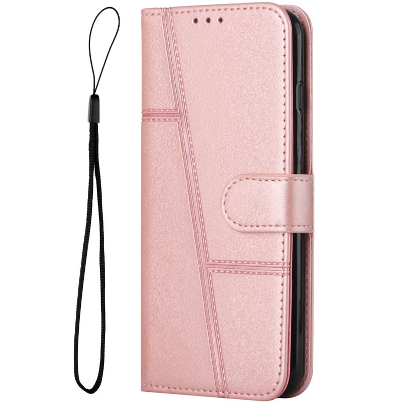 Кожаный чехол-книжка Jet Cover для Xiaomi Redmi 15C (EU) (Rose Gold)