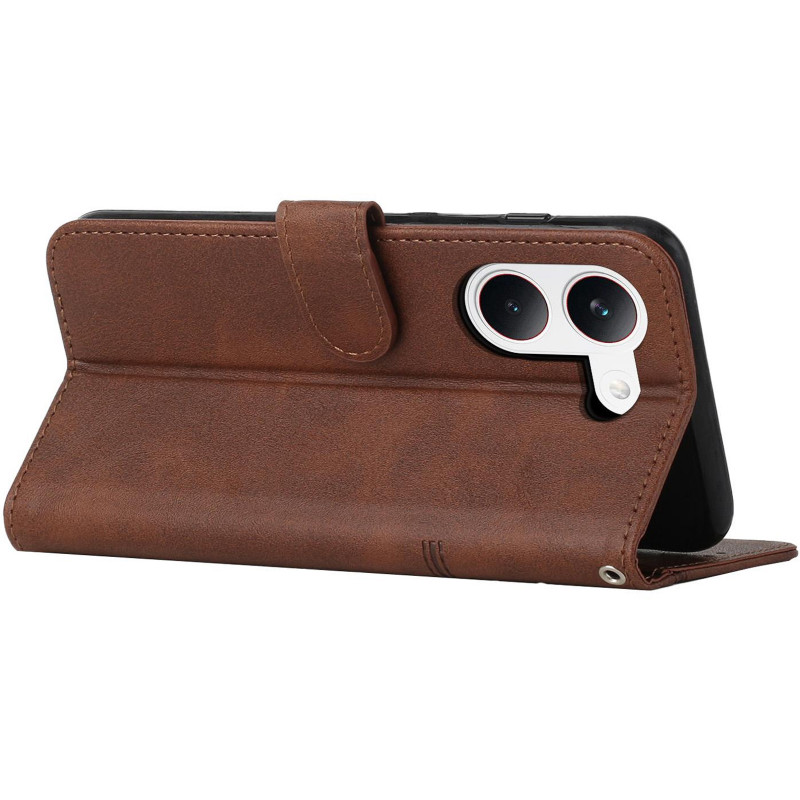 Шкіряний чохол-книжка Jet Cover на Xiaomi Redmi Note 15 Pro 4G (Brown) в магазині vchehle.ua