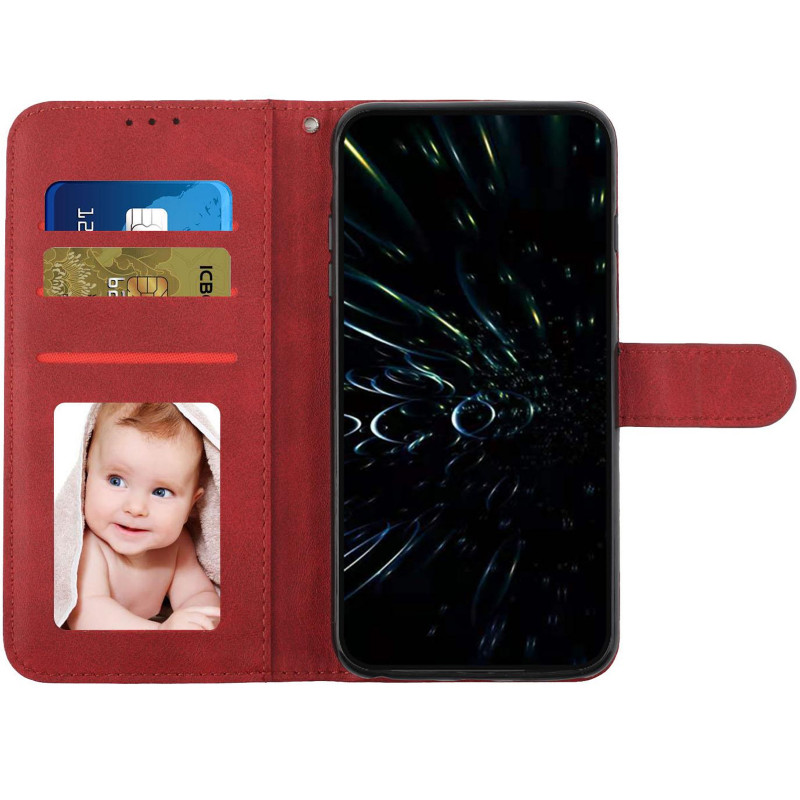 Фото Шкіряний чохол-книжка Jet Cover на Xiaomi Redmi Note 15 Pro 4G (Red) на vchehle.ua
