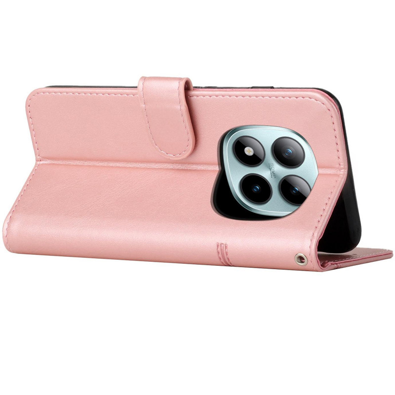 Шкіряний чохол-книжка Jet Cover на Xiaomi Redmi Note 15 Pro 4G (Rose Gold) в магазині vchehle.ua