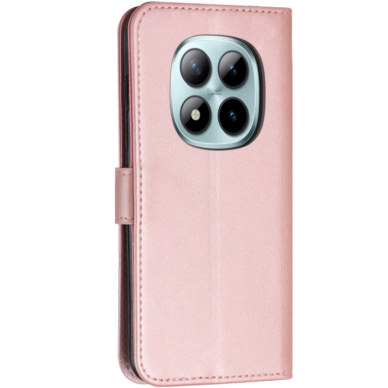 Фото Шкіряний чохол-книжка Jet Cover на Xiaomi Redmi Note 15 Pro 5G (Rose Gold) в маназині vchehle.ua