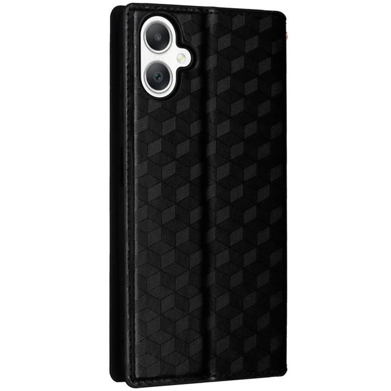 Фото Шкіряний чохол-книжка Rhombus Book на Samsung Galaxy A17 4G/5G (Black) на vchehle.ua
