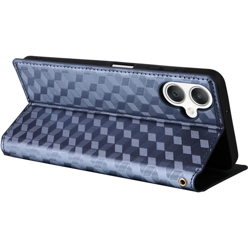Купити Шкіряний чохол-книжка Rhombus Book на Samsung Galaxy A17 4G/5G (Blue) на vchehle.ua