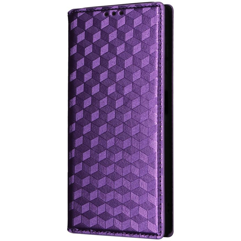 Шкіряний чохол-книжка Rhombus Book на Samsung Galaxy A17 4G/5G (Purple)