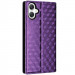 Фото Шкіряний чохол-книжка Rhombus Book на Samsung Galaxy A36 5G / A37 5G / A56 5G (Purple) на vchehle.ua
