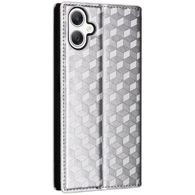 Фото Шкіряний чохол-книжка Rhombus Book на Samsung Galaxy A36 5G / A37 5G / A56 5G (Silver) на vchehle.ua