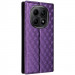 Фото Шкіряний чохол-книжка Rhombus Book на Xiaomi Redmi Note 15 4G/5G (EU) / Poco M8 (Purple) на vchehle.ua