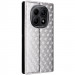 Фото Шкіряний чохол-книжка Rhombus Book на Xiaomi Redmi Note 15 4G/5G (EU) / Poco M8 (Silver) на vchehle.ua