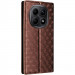 Шкіряний чохол-книжка Rhombus Book на Xiaomi Redmi Note 15 4G/5G (EU) / Poco M8 (Brown) в магазині vchehle.ua