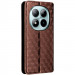 Шкіряний чохол-книжка Rhombus Book на Xiaomi Redmi Note 15 Pro 4G (Brown) в магазині vchehle.ua