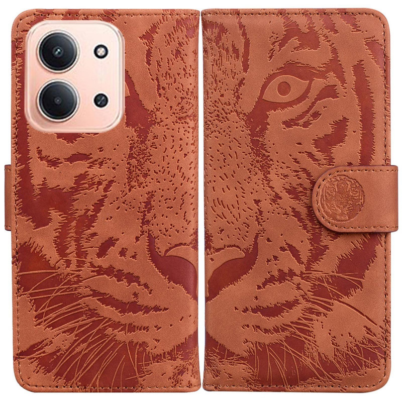 Купить Кожаный чехол-книжка Tiger для Xiaomi Redmi 15C (EU) / Poco C85 (EU) (Brown) на vchehle.ua