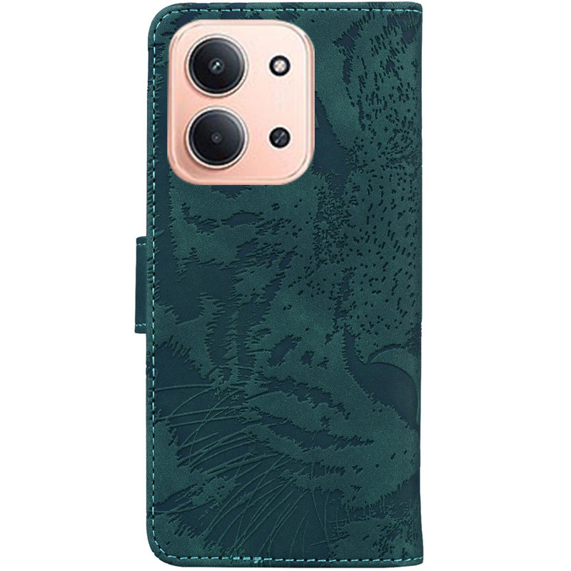 Фото Кожаный чехол-книжка Tiger для Xiaomi Redmi 15C (EU) / Poco C85 (EU) (Green) на vchehle.ua