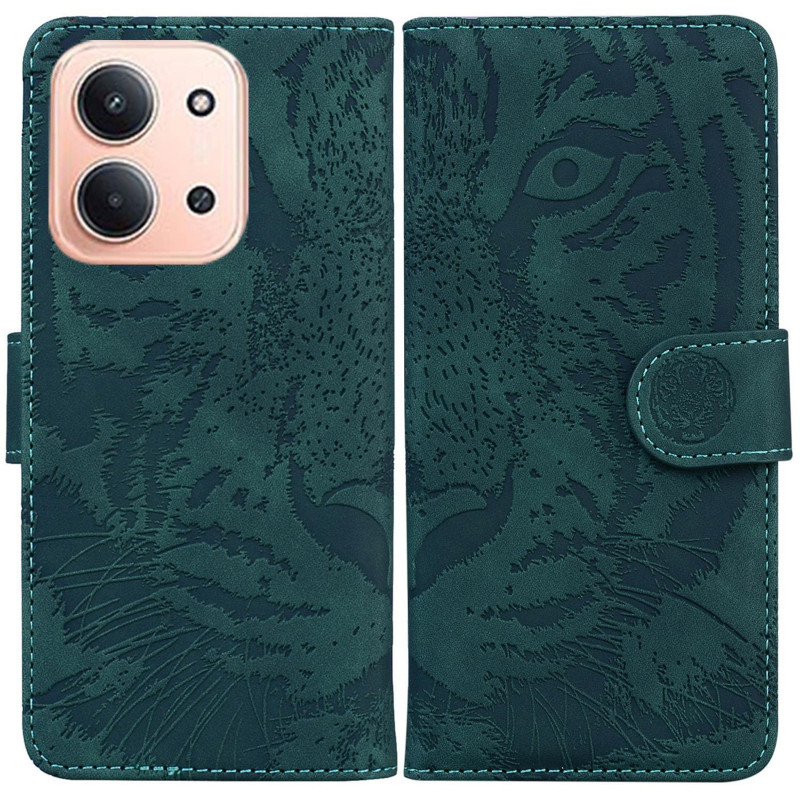 Купить Кожаный чехол-книжка Tiger для Xiaomi Redmi 15C (EU) / Poco C85 (EU) (Green) на vchehle.ua