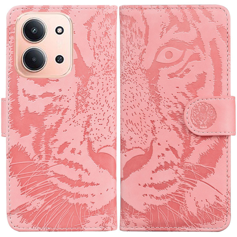 Купить Кожаный чехол-книжка Tiger для Xiaomi Redmi 15C (EU) / Poco C85 (EU) (Pink) на vchehle.ua