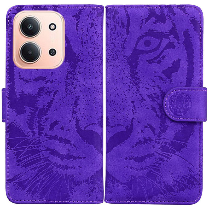 Купить Кожаный чехол-книжка Tiger для Xiaomi Redmi 15C (EU) / Poco C85 (EU) (Purple) на vchehle.ua