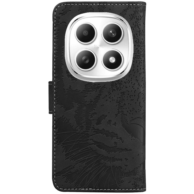 Фото Шкіряний чохол-книжка Tiger на Xiaomi Redmi Note 15 4G/5G (EU) / Poco M8 (Black) на vchehle.ua