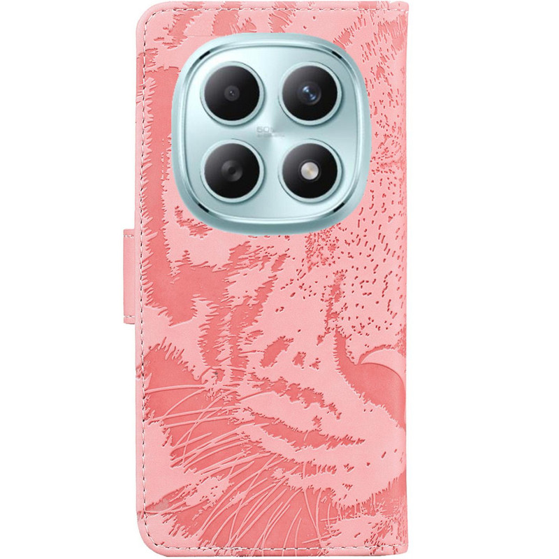 Фото Шкіряний чохол-книжка Tiger на Xiaomi Redmi Note 15 4G/5G (EU) / Poco M8 (Pink) на vchehle.ua