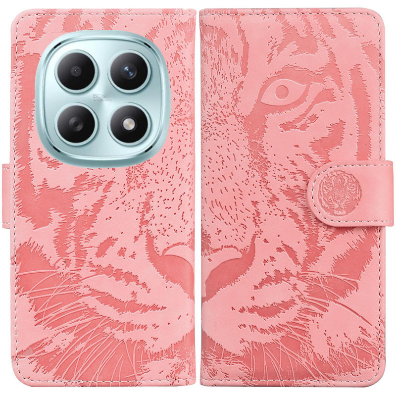 Купити Шкіряний чохол-книжка Tiger на Xiaomi Redmi Note 15 4G/5G (EU) / Poco M8 (Pink) на vchehle.ua