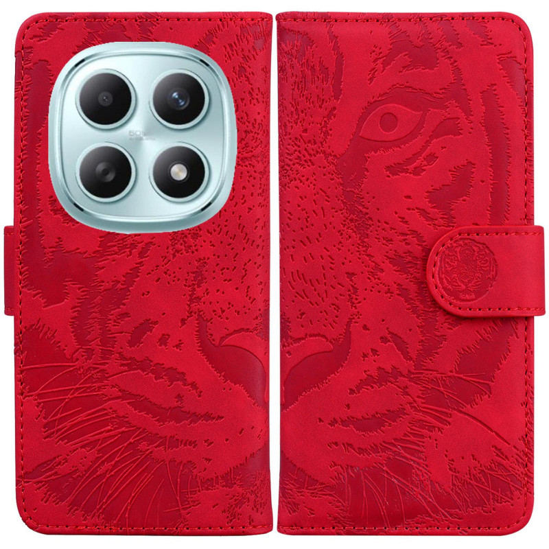 Купити Шкіряний чохол-книжка Tiger на Xiaomi Redmi Note 15 4G/5G (EU) / Poco M8 (Red) на vchehle.ua
