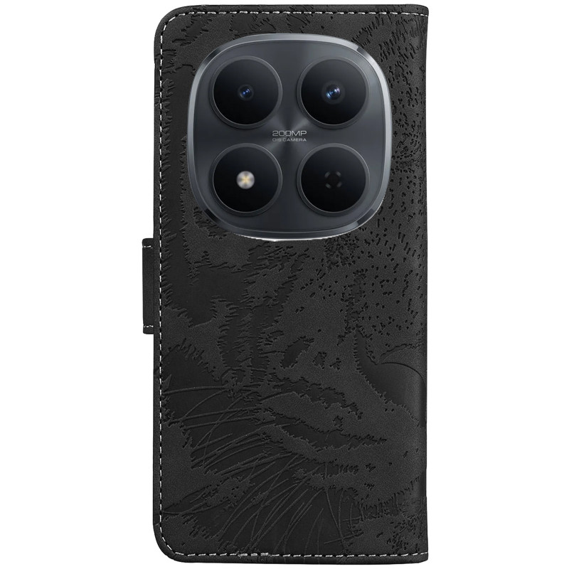 Фото Шкіряний чохол-книжка Tiger на Xiaomi Redmi Note 15 Pro 5G (Black) на vchehle.ua