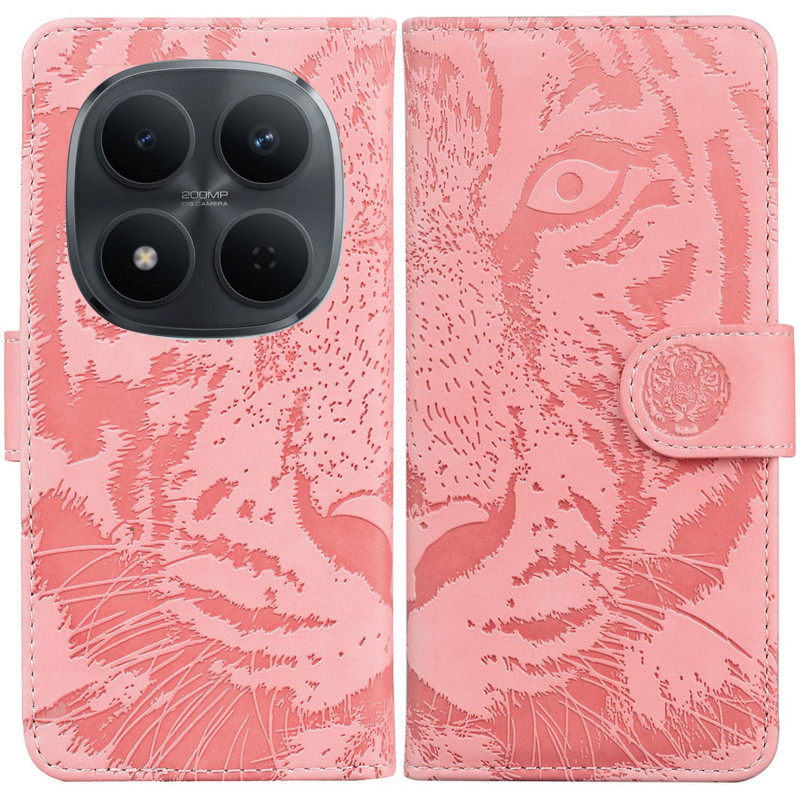 Купити Шкіряний чохол-книжка Tiger на Xiaomi Redmi Note 15 Pro 5G (Pink) на vchehle.ua