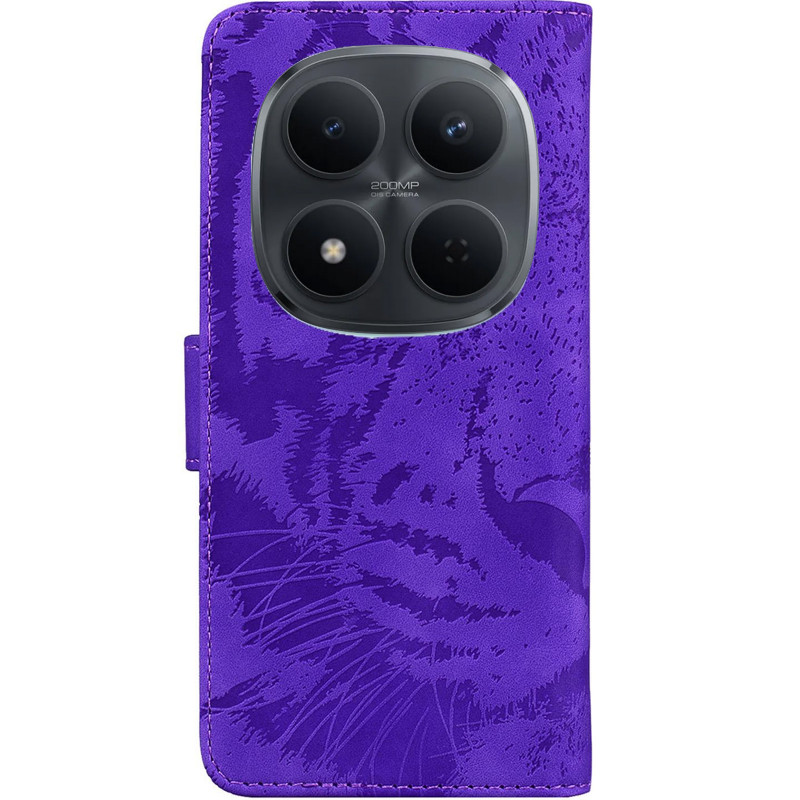 Фото Шкіряний чохол-книжка Tiger на Xiaomi Redmi Note 15 Pro 5G (Purple) на vchehle.ua