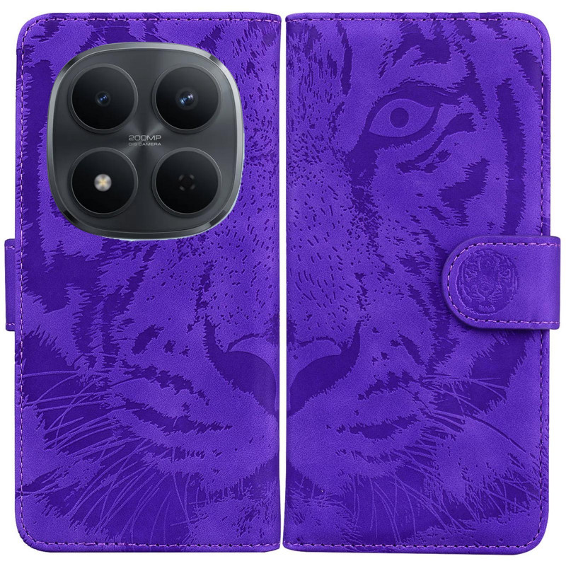 Купити Шкіряний чохол-книжка Tiger на Xiaomi Redmi Note 15 Pro 5G (Purple) на vchehle.ua