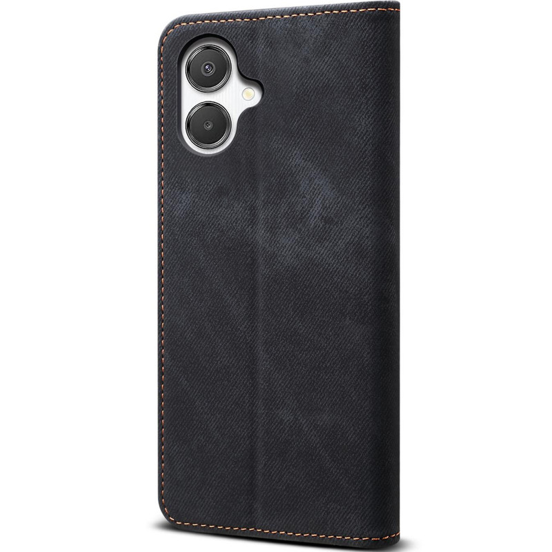 Фото Шкіряний чохол-книжка Urban Denim series на Samsung Galaxy A07 (Black) на vchehle.ua