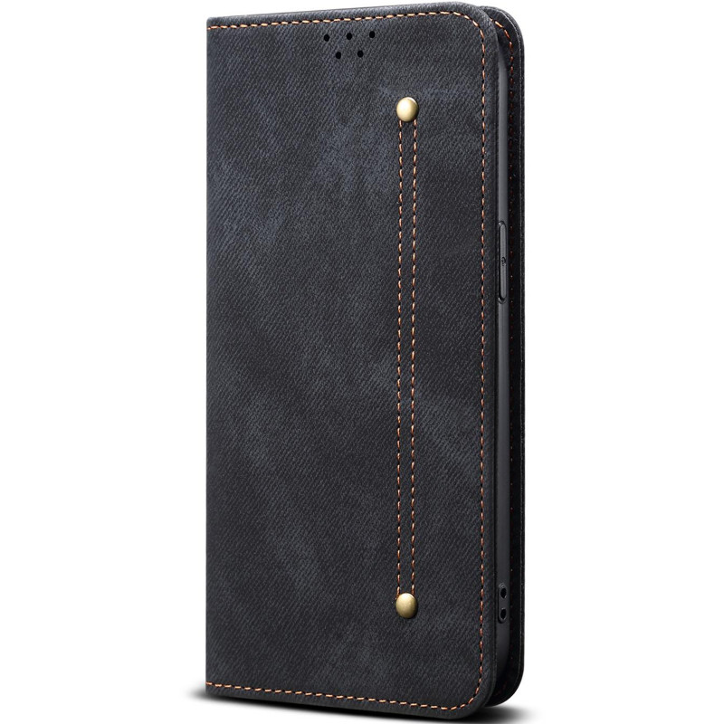 Шкіряний чохол-книжка Urban Denim series на Samsung Galaxy A17 4G/5G (Black)