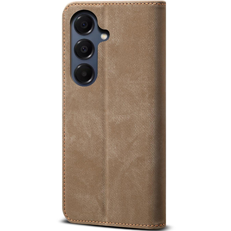 Фото Шкіряний чохол-книжка Urban Denim series на Samsung Galaxy A17 4G/5G (Khaki) в маназині vchehle.ua