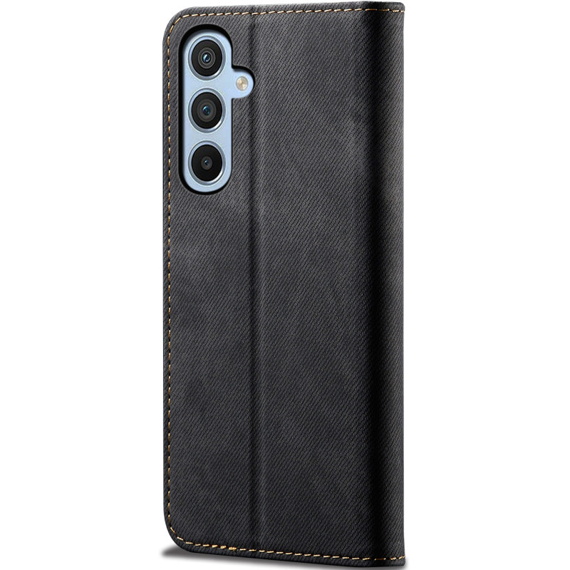 Фото Кожаный чехол-книжка Urban Denim series для Samsung Galaxy A36 5G / A37 5G / A56 5G (Black) в магазине vchehle.ua