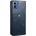 Фото Кожаный чехол-книжка Urban Leather series для Motorola Edge 50 Fusion (Blue) на vchehle.ua