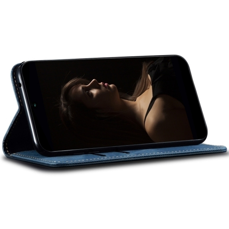 Кожаный чехол-книжка Urban Leather series для Motorola Edge 50 Fusion (Blue) в магазине vchehle.ua