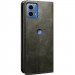 Фото Кожаный чехол-книжка Urban Leather series для Motorola Edge 50 Fusion (Green) на vchehle.ua