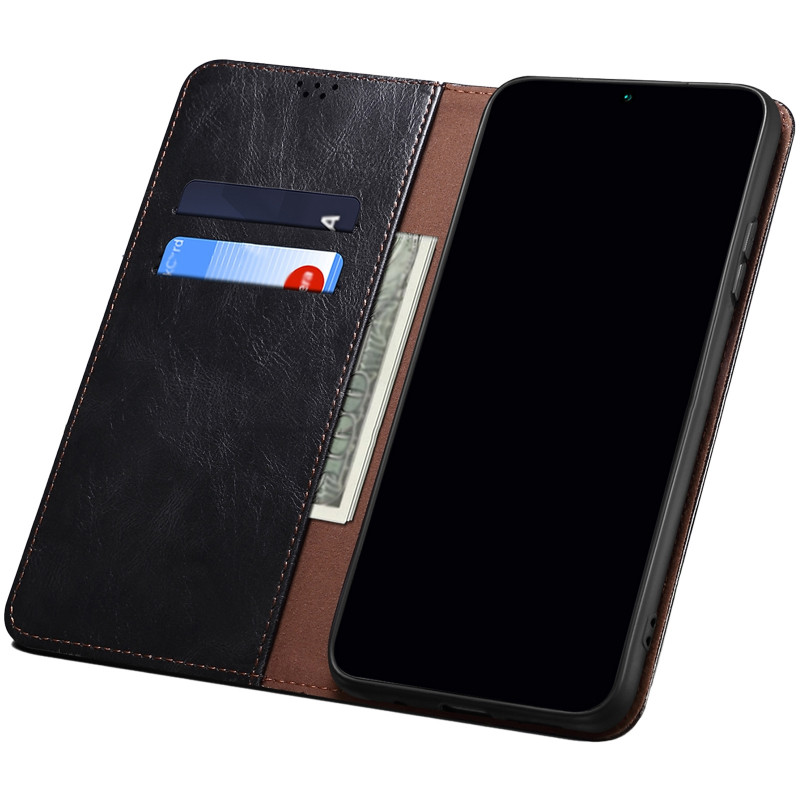 Шкіряний чохол-книжка Urban Leather series на Samsung Galaxy A17 4G/5G (Black) в магазині vchehle.ua