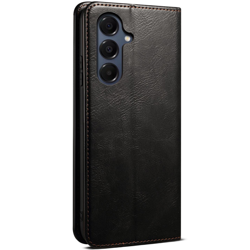 Фото Кожаный чехол-книжка Urban Leather series для Samsung Galaxy A36 5G / A37 5G / A56 5G (Black) в магазине vchehle.ua