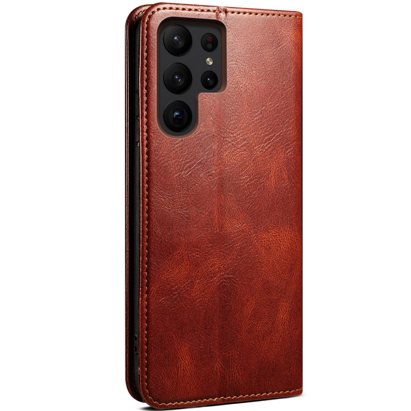 Фото Шкіряний чохол-книжка Urban Leather series на Samsung Galaxy S26 Ultra (Brown) в маназині vchehle.ua