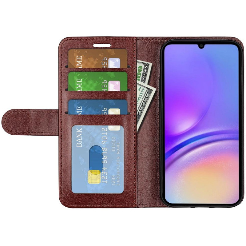 Фото Кожаный чехол-книжка Wallet Style для Samsung Galaxy A17 4G/5G (Brown) в магазине vchehle.ua