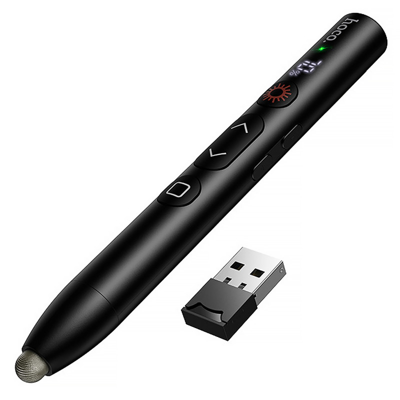 Купити Лазерна указка Hoco GM203 Touch + стілус 180mAh (Black) на vchehle.ua