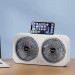 Фото Настольный вентилятор F105 Dual-Fan Design 1800mAh (Black) на vchehle.ua