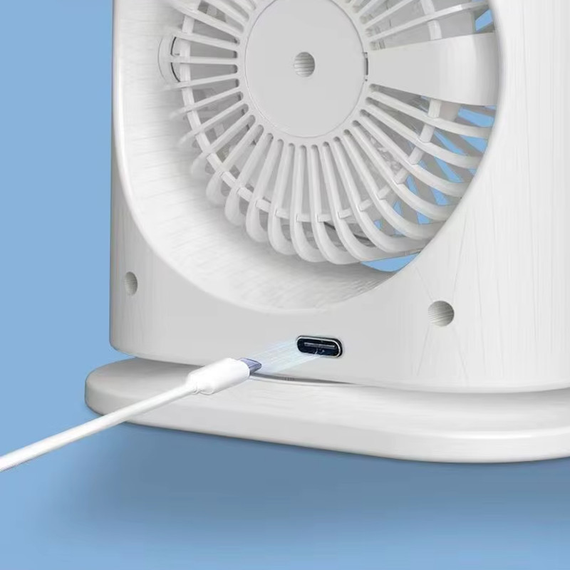 Настольный вентилятор F12 Spray Dual-Fan 2in1 с водяным охлаждением 1800mAh (White) в магазине vchehle.ua