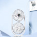 Фото Настільний вентилятор S30 Dual-Fan 3000mAh (White) в маназині vchehle.ua