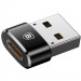 Перехідник Baseus USB Male To Type-C Female Adapter Converter 3A (CAAOTG-01) (Чорний)