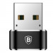 Фото Перехідник Baseus USB Male To Type-C Female Adapter Converter 3A (CAAOTG-01) (Чорний) в маназині vchehle.ua