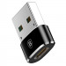Перехідник Baseus USB Male To Type-C Female Adapter Converter 3A (CAAOTG-01) (Чорний) в магазині vchehle.ua